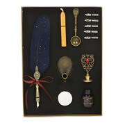 Gaira® Pióro kaligraficzne 70824 z woskiem uszczelniającym, Kolor niebieski Gaira®