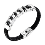 Gaira® Skórzana bransoleta Chain 30294-10, Kolor skóry czarny Gaira®