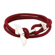 Gaira® Bransoleta Srebrną płetwą 3223, Kolor bordowy Gaira®