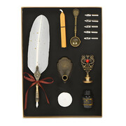 Gaira® Pióro kaligraficzne 70824 z woskiem uszczelniającym, Kolor biały Gaira®