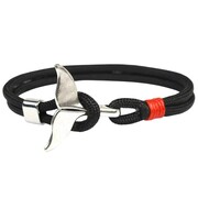 Gaira® Bransoleta Srebrną płetwą 3221, Kolor czarny Gaira®