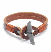 Gaira® Bransoleta Płetwa wieloryba 3207, Kolor skóry brązowy Gaira®