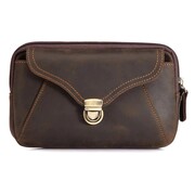 Gaira® Skórzana saszetka do paska 58163, Kolor ciemny brąz Gaira®