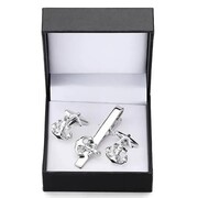 Gaira® Spinki do mankietów i do krawata 70912-10, Kolor srebrny Gaira®