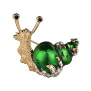 Gaira® Broszka Ślimak 340032, Kolor zielony Gaira®