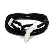 Gaira® Bransoleta Srebrną płetwą 3223, Kolor czarny Gaira®