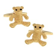 Gaira® Spinki do mankietów Miś pluszowy 392318, Kolor złoty Gaira®