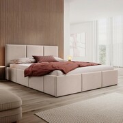 Łóżko tapicerowane z pojemnikiem SFG0159 | 180x200 | Welur | Beż