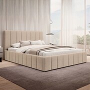 Łóżko tapicerowane z pojemnikiem SFG0144 | 180x200 | Boucle | Ciemny beż #4