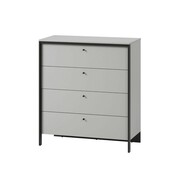 Komoda z szufladami i oświetleniem LED GRIS GS-03 szary/czarny