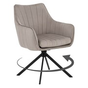 Krzesło obrotowe beż #9, welurowe ALEX