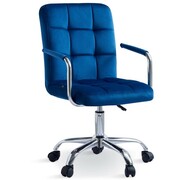 Krzesło obrotowe welurowe HARIS (DC-6096H) / granatowe #64