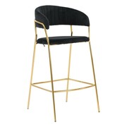 Hoker Glamour czarny BC-01 MARLO / złote nogi