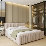Łóżko tapicerowane z pojemnikiem SFG0160 | 180x200 | Boucle | Beżowy #4