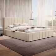 Łóżko tapicerowane z pojemnikiem SFG0116 | 180x200 | Boucle | Beżowy #3