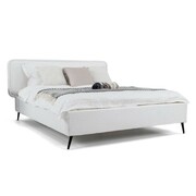 Łóżko tapicerowane SF1042 | 140x200 | Boucle | Biały