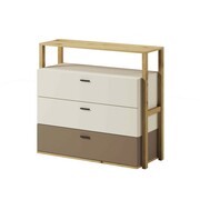 Komoda młodzieżowa LENNY LY-06 dąb artisan/beż/truflowy