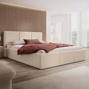 Łóżko tapicerowane z pojemnikiem SFG0111 | 180x200 | Boucle | Beż