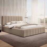 Łóżko tapicerowane SF1069 | 180x200 | Boucle | Ciemny beż