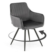 Krzesło obrotowe do jadalni DC-0084-2 szare