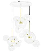 MOOSEE lampa wisząca CAPRI DISC 3 złota - 180 LED, aluminium, szkło 5900168817005