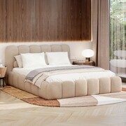 Łóżko tapicerowane z pojemnikiem SFG0200P | 180x200 | Boucle | Beż #3