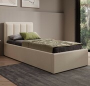 Łóżko tapicerowane z pojemnikiem SFG0143P | 90x200 | Boucle | Beżowy #3