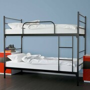 Łóżko piętrowe rozkładane HADSON metalowe, materace, pokrowce | 90x200 9999001190555