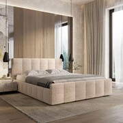 Łóżko tapicerowane z pojemnikiem SFG0166P | 120x200 | Boucle | Beż #3