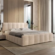 Łóżko tapicerowane z pojemnikiem SFG0166 | 180x200 | Boucle | Cappuccino #4
