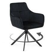 Krzesło obrotowe SC001 welur | Czarny #66