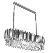 Lampa wisząca IMPERIAL LONG SILVER 90 - stal, kryształ 5900000052663