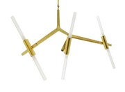 Lampa wisząca CANDELABR 6 złota - aluminium, szkło 5900168822924