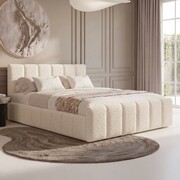 Łóżko tapicerowane z pojemnikiem SFG0166P | 120x200 | Boucle | Beż #3