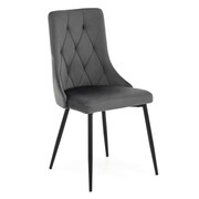 Krzesło tapicerowane DC-7225 | welur | szary #21