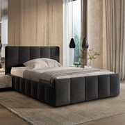 Łóżko tapicerowane SFG0166P | 90x200 | Welur | Czarny