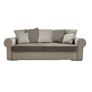 Sofa z funkcją spania LUIZA beżowy/srebrne nogi