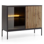 Komoda na nóżkach SENTO K104 dąb wotan/czarny