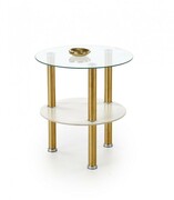 DUCAT S ława, biały marmur / transparentny / złoty (2p=1szt) 5905248136618