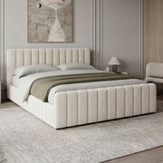 Łóżko tapicerowane SF1078P | 140x200 | Boucle | Biały #2