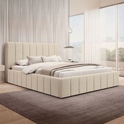 Łóżko tapicerowane z pojemnikiem SFG0144 | 140x200 | Boucle | Beżowy #3