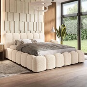 Łóżko tapicerowane z pojemnikiem SFG0178P | 180x200 | Boucle | Ecru #33