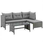 Zestaw mebli ogrodowych NICEA | Technorattan | Szary