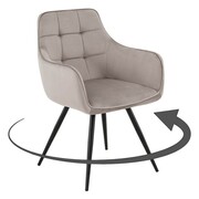 Krzesło obrotowe SC-003 | welur | ciemny beż #7