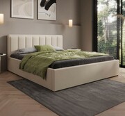 Łóżko tapicerowane z pojemnikiem SFG0143 | 160x200 | Boucle | Beżowy #3