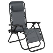 Metalowy leżak ogrodowy VC-01 | Szary