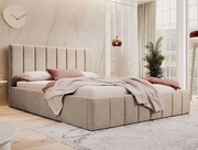 Łóżko tapicerowane z pojemnikiem SFG0116P | 160x200 | Welur | Ciemny beż #6