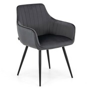 Krzesło tapicerowane DC-0084-2 szary welur