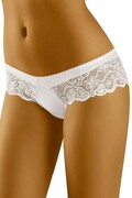 Figi biodrowe z koronką Emma białe M Wolbar