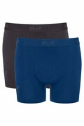 2pack bokserek Base Short w kolorze szarym i niebieskim M Sloggi